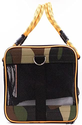 Buddy's Best Airline Approved Pet Carrier – Army Camo & Orange - Image 5