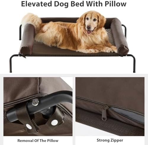 RRPETHOME Large Elevated Cooling Cot, Portable Outdoor Raised Dog Bed - Image 4
