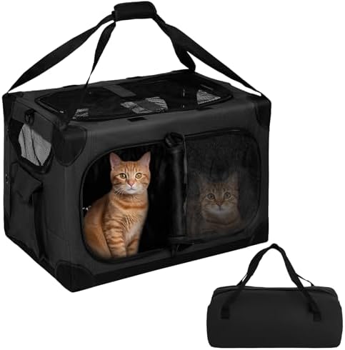 Extra Large 2-Cat Foldable Pet Travel Carrier by FuzzyNest