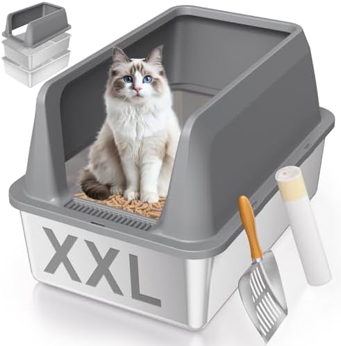 Stainless Steel Sifting Litter Box by Yoochee