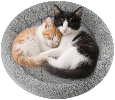 LESYPET Round Cat Bed for Cats Small Dogs by LESYPET