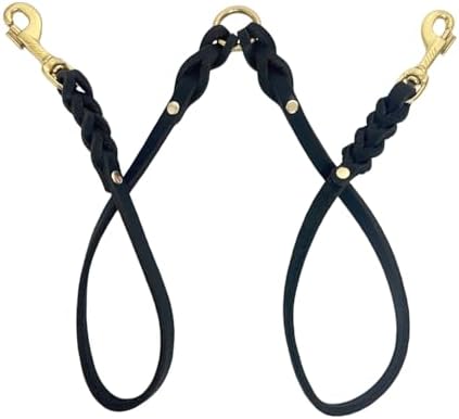 Guiding Star Leather Double Dog Leash by GuidingStar