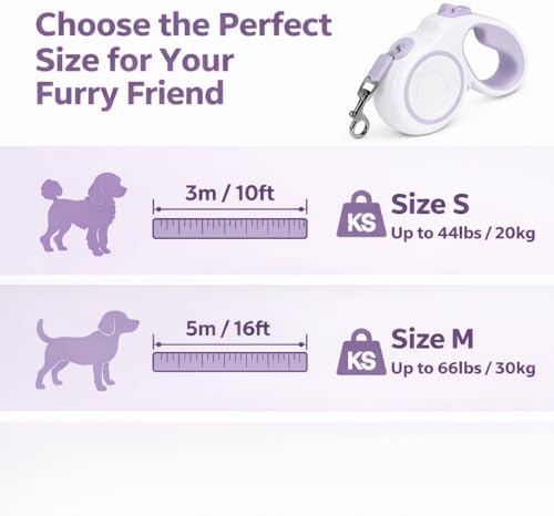 10-16FT, Highly Reflective Retractable Dog Leash - Image 3