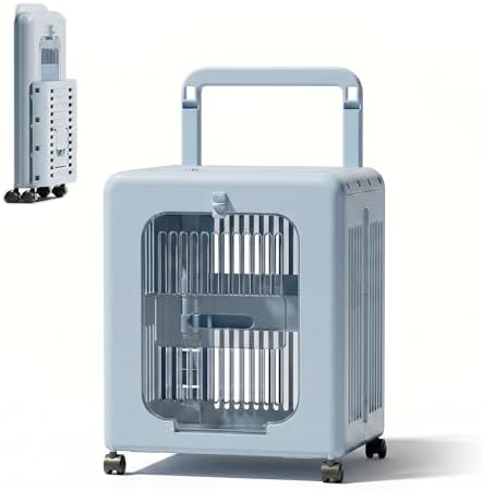 Collapsible Dog Travel Crate Rolling Cat Carrier, Large Cat Carrier by Unknown