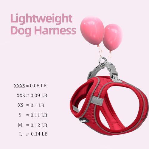 Solmoony Sparkly Medium Dog Harness and Leash Set, Step in Soft Light Puppy Vest - Image 5