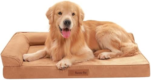 Rainmr Microsuede Dog Bed Orthopedic Washable by RainmrBedding