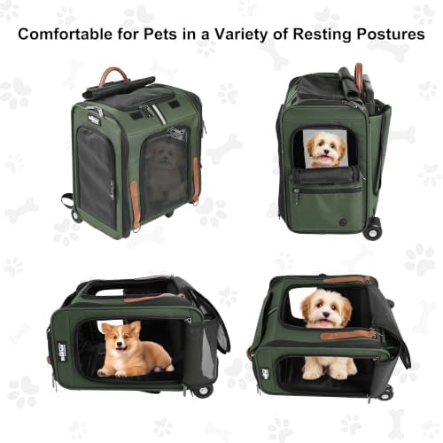EliteField Deluxe Rolling Backpack Dog & Cat Carrier - Image 2