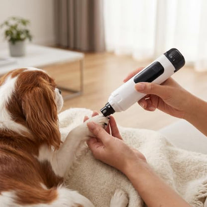 Pssopp Pet Nail Grinder, 6 Speed Rechargeable LCD Display - Image 5