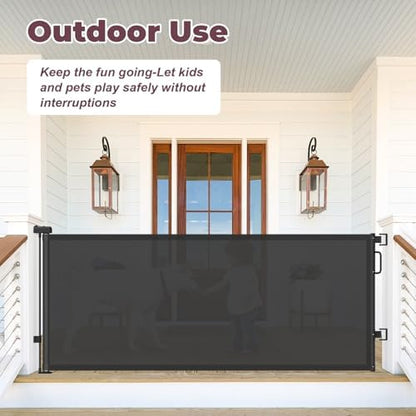 76" Retractable Baby Gates Extra Wide, Mesh Long Dog Gate - Image 6