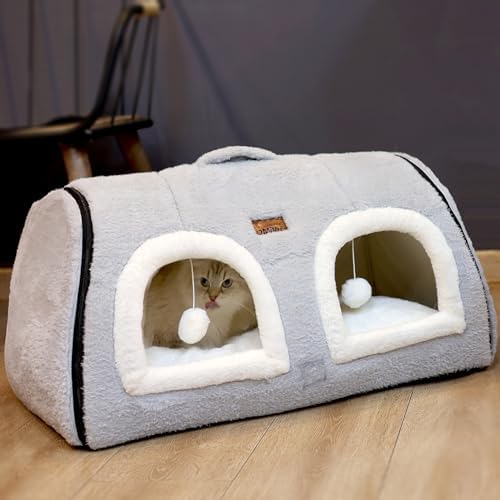 Cat Bed for Indoor Cats，Foldable cat cave，Anti-Slip & Water-Resistant by Unknown