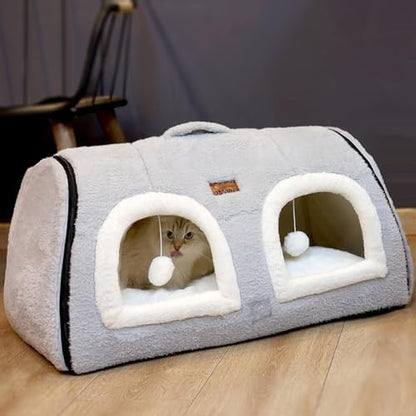 Cat Bed for Indoor Cats，Foldable cat cave，Anti-Slip & Water-Resistant by Unknown