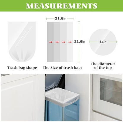 5 Gallon 220 Counts Strong Trash Bags Garbage Bags by Teivio, Bin Liners - Image 2