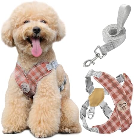 Pawaboo Small Dog Harness and Leash Set, Puppy Harness X-Frame Adjustable by Pawaboo