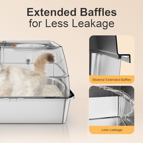 2PACK Stainless Steel Litter Box - Image 4