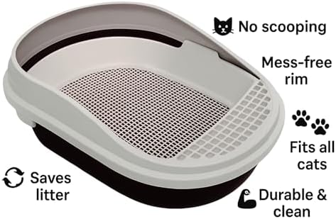 Jumbo Cat Litter Box with Sifting System – Easy Clean 3-Tray Litter Box - Image 2