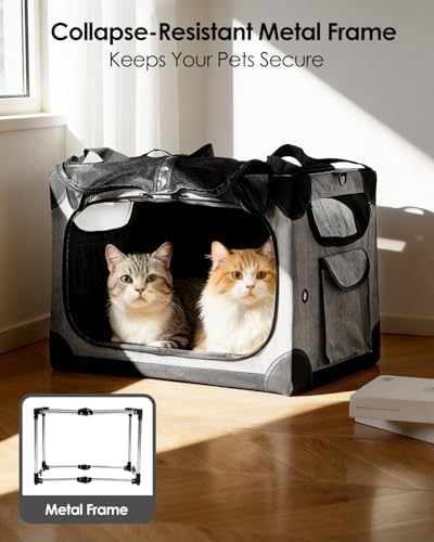 Extra Large 2-Cat Foldable Pet Travel Carrier - Image 2