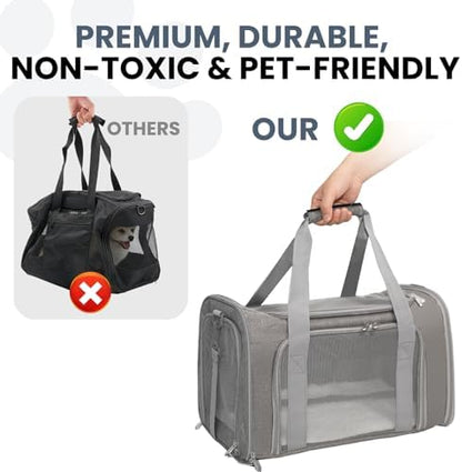 Soft-Sided Cat Carrier 20x13x13 in Expandable Travel Pet Bag 22LBS - Image 5