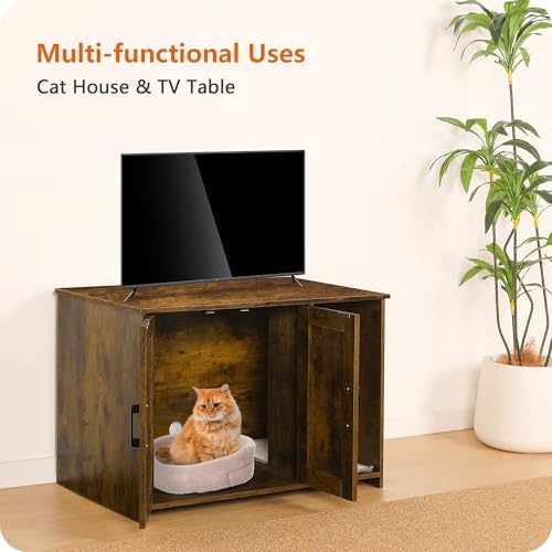 Dwanton Cat Litter Box Enclosure, - Image 3