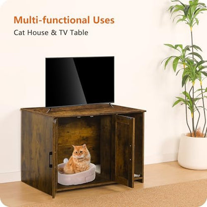 Dwanton Cat Litter Box Enclosure, - Image 3