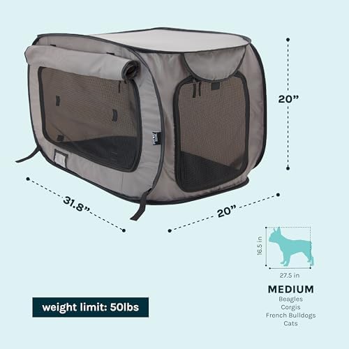 SportPet Designs Large Pop Open Kennel, Portable Cat Cage Kennel, Waterproof - Image 6