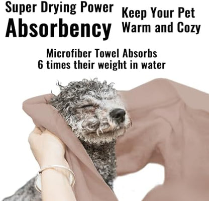 Puomue Microfiber Dog Towels for Drying Dogs, Super Absorbent and Soft Pet - Image 4
