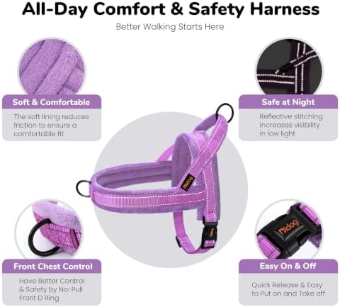 Didog No Pull Dog Harness for Small Dogs, Soft Flannel Padded - Image 5