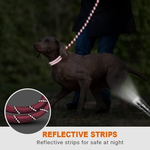 Taglory Rope Dog Leash for Medium Large Dogs, 6 FT Padded Handle - Image 5