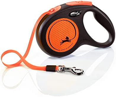 Flexi New Neon Tape Orange Medium 5m Retractable Dog Leash/Lead by Flexi