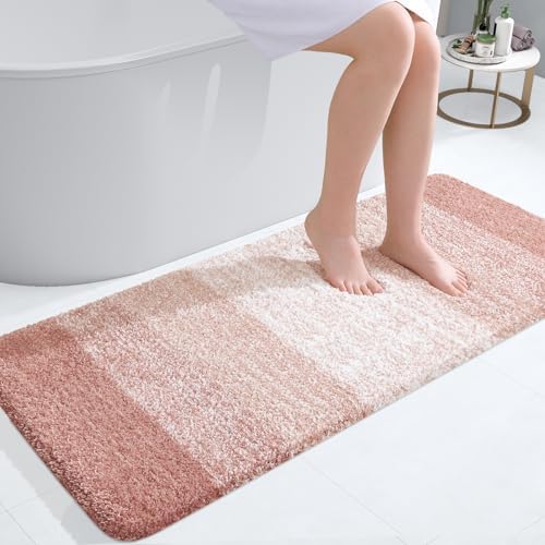 OLANLY Bathroom Runner Rug 47x20, Extra Soft Absorbent Microfiber Bath Rugs by OLANLY
