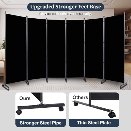 Room Divider 6 Panel-132''Wide Folding Privacy Screen, Large Partition Wall - Image 2