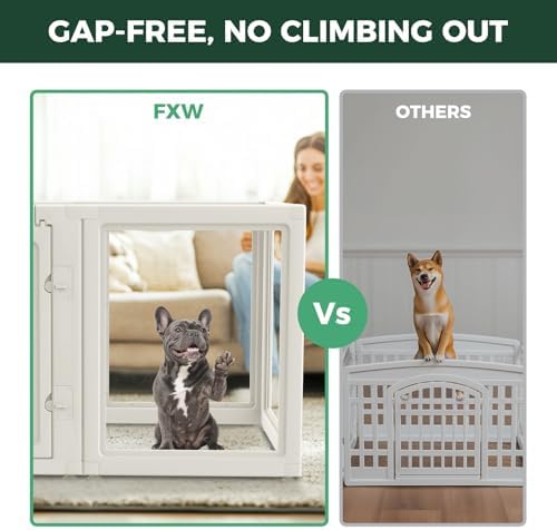 FXW AuraSpace Clear Acrylic Indoor Dog Playpen, 6 Panels - Image 2