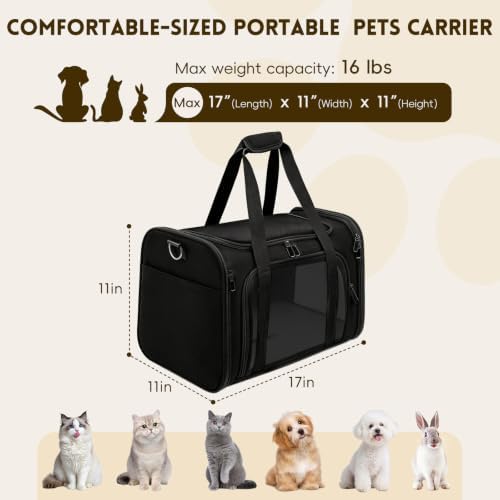 Cat Carrier Soft, Dog Carriers for Small Dog/Large Cat - Image 2