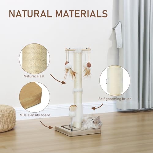PEEKAB Cat Scratching Post 27 Inches Sisal Scratch Posts - Image 4