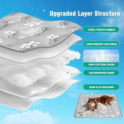 Dog Cooling Mat, Extra Large Cooling Dog Bed Mat - Image 3