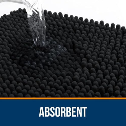 OLANLY Toilet Rugs U-Shaped 24x24, Soft Absorbent Chenille Contour Rugs - Image 4