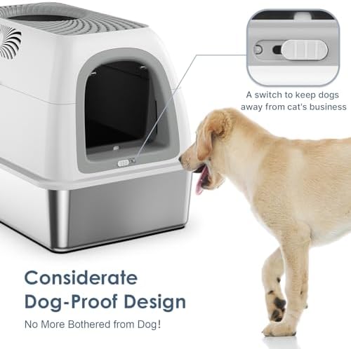 SuzziPaws Stainless Steel Litter Box Top-Entry Dog-Proof - Image 2