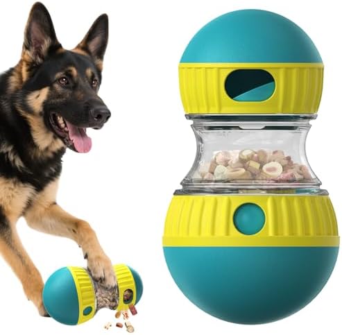 BSISUERM Dog Treat Dispensing Puzzle Toy Adjustable Food Dispenser Slow Feeder by BSISUERM