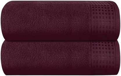 GLAMBURG 100% Cotton Oversized 2 Pack Bath Sheets 35x70, Ultra Soft Highly by GLAMBURG