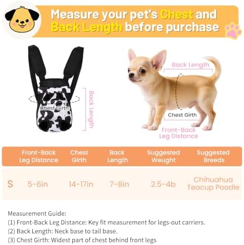 Inspack Dog Backpack Carrier/Cat Carrier, Adjustable Pet Front Carriers Travel - Image 2
