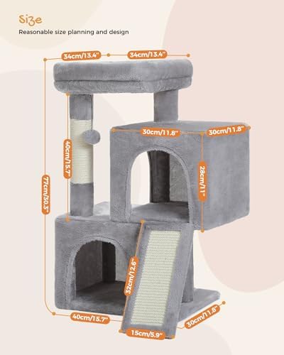 PAWZ Road 30" Cat Tower, Small Cat Tree - Image 2
