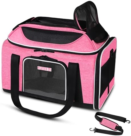 Petskd Top-Expandable Small Pet Carrier 18"x11"x11" Airline Approved by Petskd