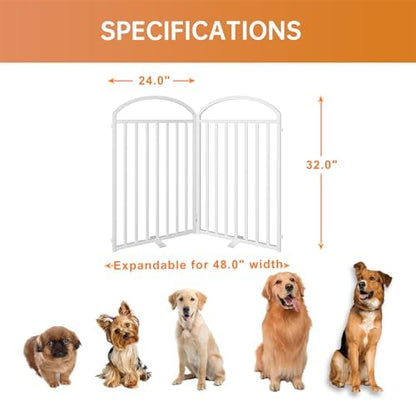 SNUOWU 2 Panels Full Matel Freestanding Dog Gates - Image 2