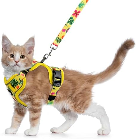 Halypet Cat Harness and Leash Set, Escape Proof Adjustable Harness by DOMoreWithYourPet