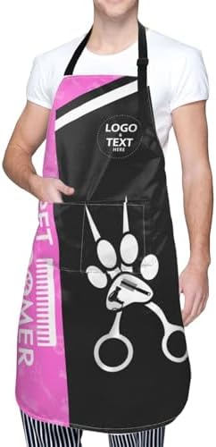 Custom Dog Grooming Apron, Personalized Logo Pet Groomer Apron Smocks - Image 5