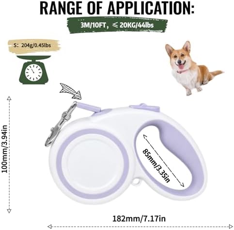 10-16FT, Highly Reflective Retractable Dog Leash - Image 2