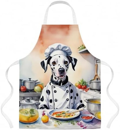 Caroline's Treasures Dalmatian The Chef Apron Cooking Kitchen Server Baking by CarolinesTreasures