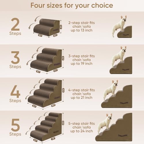 PAWSCRAT 3-Step Pet Stairs for High Beds & Sofas, 15.7''H Dog Stairs - Image 2