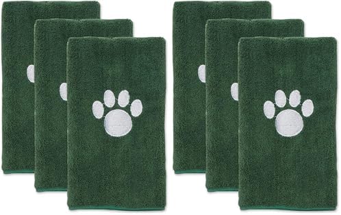 Bone Dry Pet Grooming Towel Collection Embroidered Absorbent Microfiber Drying by BoneDry