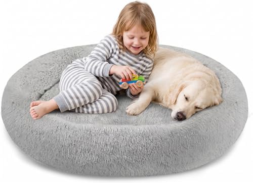 SAVFOX 54 inches Calming Donut Dog Bed by SAVFOX