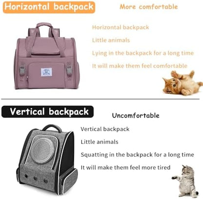 Pet Backpack Carrier for Small Dogs Medium Cats, Breathable and Collapsible - Image 6